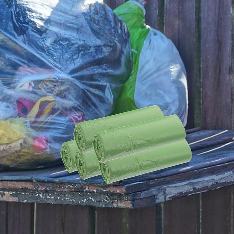 أكياس قمامة قابلة للتحلل من نشا الذرة 100 قطعة 50 × 60 سم أخضر فاتح صديقة للبيئة نفايات المطبخ - Image 4